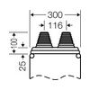 Kábelbevezető zárófedél lépcsős 2x30-72mm IP66 műanyag szürke MiFP72 ENYMETER Hensel - 20001026