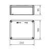 Kötődoboz falonkívüli műanyag 190mm x 240mm 95mm szürke IP66 T 250 OE OBO-BETTERMANN - 2007287