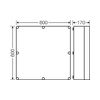 Üres elosztószekrény falonkívüli műanyag átlátszó fedél 600mm x 600mm x 170mm IP65 Mi 0800 Hensel - 2000006